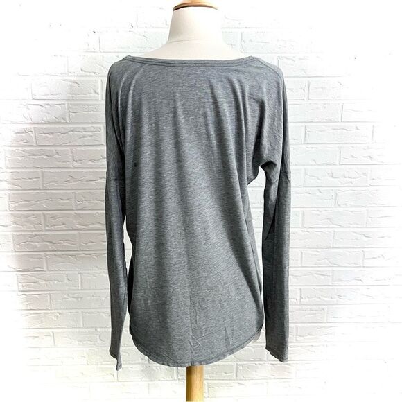 Lululemon Flip Your Dog Long Sleeve II Heathered Medium Grey Size 6 - Picture 3 of 5